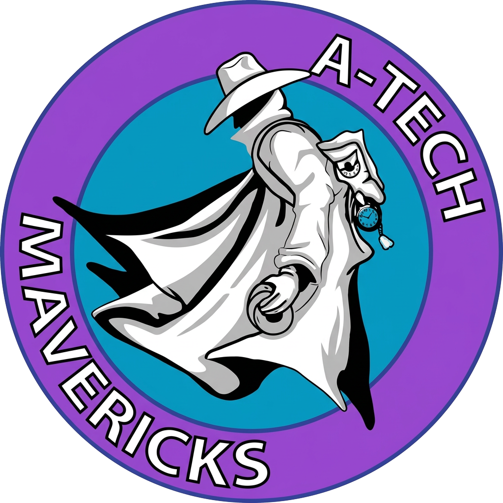 A-Tech Mavericks mascot logo